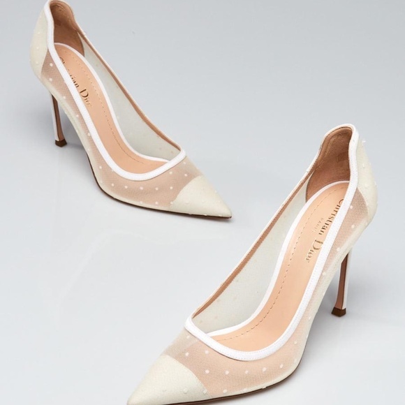 Christian Dior Mesh Plumetis Heel - Picture 2 of 5